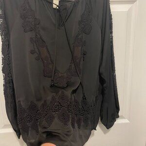 Chico's Black Blouse with Lace Detail (5 clothing items for $15)